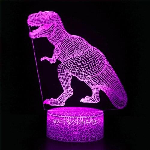 Original animal for dinosaur 3D night light simulation toy game model doll classic ancient boy birthday Christmas gift LED lamp