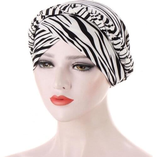Braid Headscarf Pleated Design Cool Soft Multi-function Four Seasons Tie-dye Hair Wrap for Daily Wear