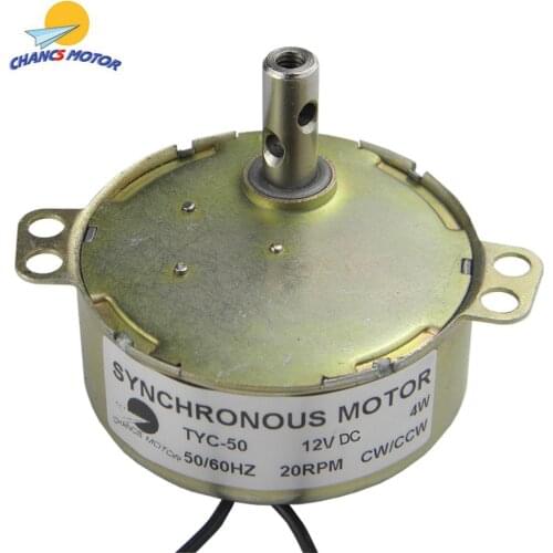 Promotional TYC50 DC 12V 50/60Hz Synchronous Motor 20-24RPM CW/CCW New popular