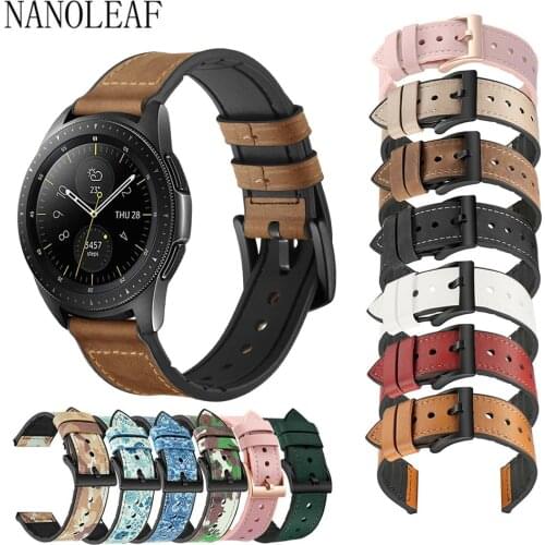 Silicone Leather Quick Release Band Replacement Compatible with Samsung Galaxy Watch 3 Gear S2 Classic Sweatproof Metal Clasp