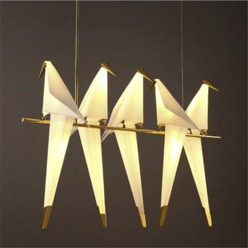 Modern Nordic Gravity Birds Led Pendant Light for Dining Room Foyer Bedroom Lighting Fixtures Luminaire Hanging Lights 2320