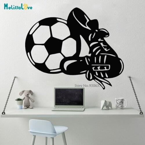 Athlete Sport Equipment Soccer shoes Football Lover Boy Room Sticker Ball Decal BA519