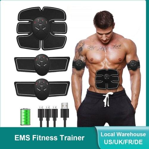 Ems Abdominal Muscle Trainer Abs Trainer Ems Hip Trainer Muscle Stimulator Abs Fitness Butt Waist And Thigh Trainer Men Women