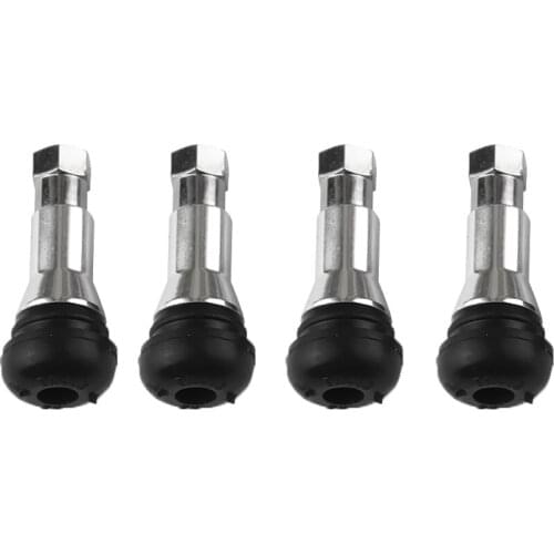 4 Pieces Universal 20008 Metal Clamp-in Tubeless Tyre Tire Wheel Schrader Valves