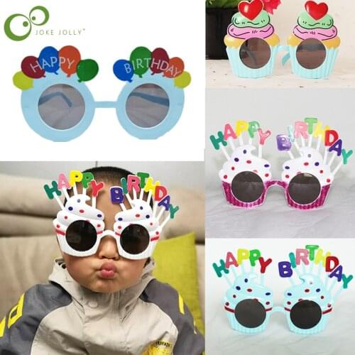 Adult And Children Party Birthday Glasses Letter Birthday Funny Glasses Cake Decoration Plastic Sunglasses WYW