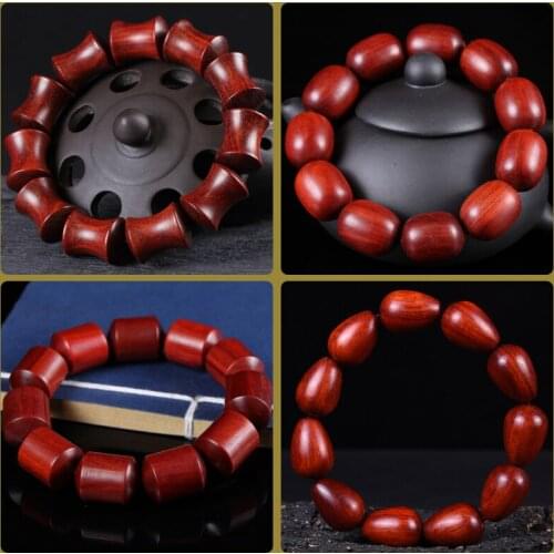Zambian blood sandalwood bamboo beads beads jujube beads old wenwan barrel beads transfer beads bracelets beads