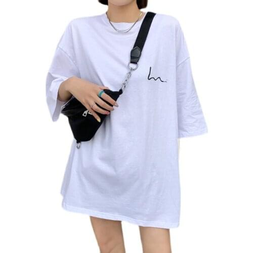 NYFS 2021 Korean Loose Big Size Cotton Tops Summer Kimono Hot sell Solid Woman T Shirt Blusas Camisa Mujer