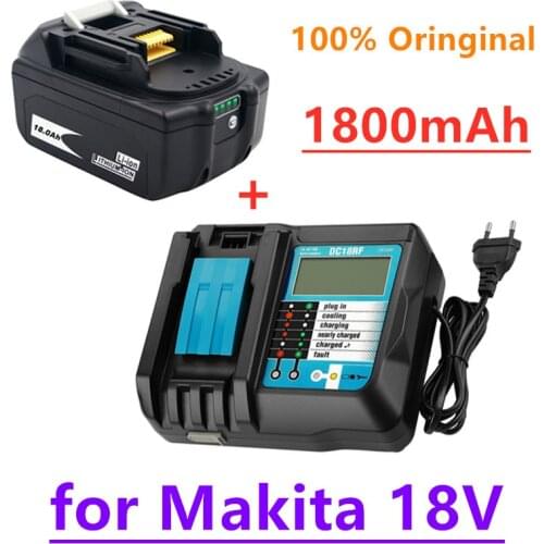 100% original 18V18Ah Battery 18000mah Li-Ion Battery Replacement Power Battery for MAKITA BL1880 BL1860 BL1830battery+ Charger