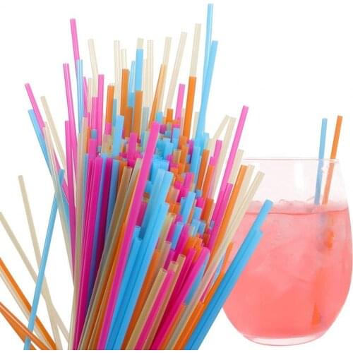 100Pcs 6mm Disposable Plastic Bendable Drinking Straws Beverage Straws Wedding Decor Mixed Colors Party Supplies