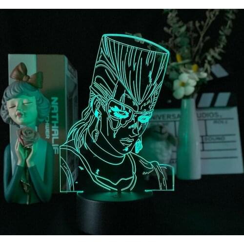 JoJo Bizarre Adventure Jean Pierre Polnareff 3D Night Light Bluetooth Control Touch Sensor Japanese Anime Delineascope Unique