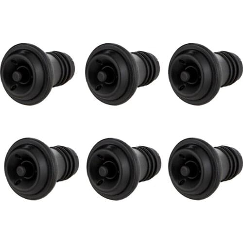 6 Set Vacuum Stoppers Food Grade Wine Bottle Caps Vacuum Wine Stopper Preserver Saver Cocktail Shaker Bartender Jigger 19DEC17