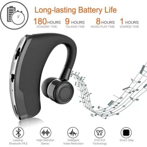 V8 V9 Wireless Headphones Bluetooth Ear-hook Gaming Headsets Waterproof Sports Earbuds For Xiaomi Huawei Iphone Music Earphones
