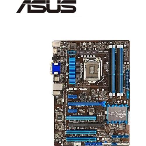 For ASUS P8H77-V LE Computer Motherboard LGA 1155 DDR3 For Intel H77 P8H77 Desktop Mainboard SATA II PCI-E X16 Used