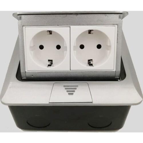 European Standard with RJ45 for Choose Aluminum Dual Pin Floor Sockets