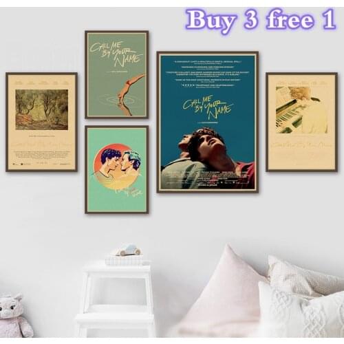 Movie call me by your name Vintage poster Wall Decor For Home Bar Cafe kraft Paper high quality poster wall sticker