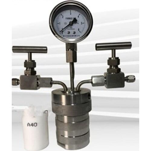 Hydrothermal synthesis Autoclave Reactor vessel +inlet outlet gauge 100ml 6Mpa