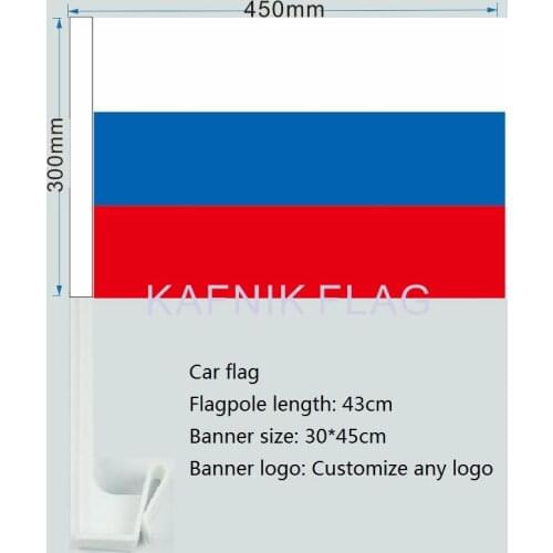 KAFNIK,Free shipping 30x45cmCM Russian car window flag polyester car flags elegant high quality 100D