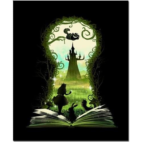 5D Diy full Square Round Diamond Painting Alice in Wonderland picture Diamond Embroidery Cross Stitch Mosaic for room Decor A833