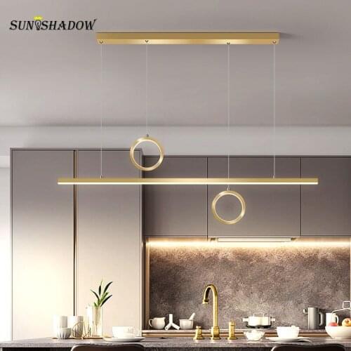 Creative Modern Led Pendant Light for Dining room Kitchen Living room Pendant Lamp Home Hanging Lamp Ceiling Led Fixtures 90cm