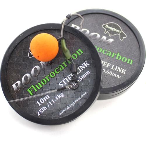 1PC Carp Fishing Line Boom Fluorocarbon Hooklink 25IB 35IB Fishing Line for Carp Fishing Tackle