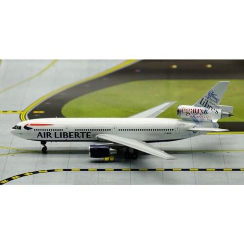 Diecast Alloy 1:200 Liberte Airlines Douglas DC-10-30 F-GPVA Air Plane Model Alloy Aircraft Plane for Collection Souvenir Show