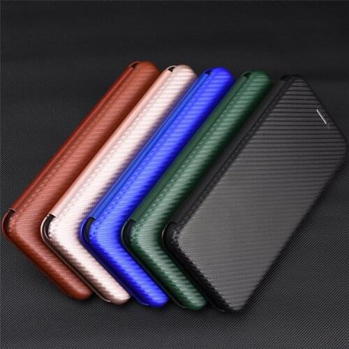 Flip type Carbon Fiber Magnetic Flip Holster Phone Case Cover for One Plus Nord Phone