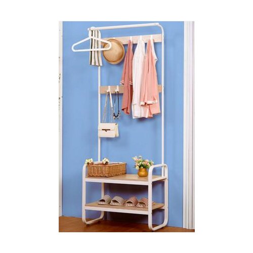 Multi-function hall. The ground coatrack. Wrought iron shoe rack. Hanger