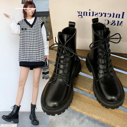 New Boots Childrens Short Boots Spring and Autumn Single Boots Martin Boots British Style Thick Heel with Breathable Non-slip