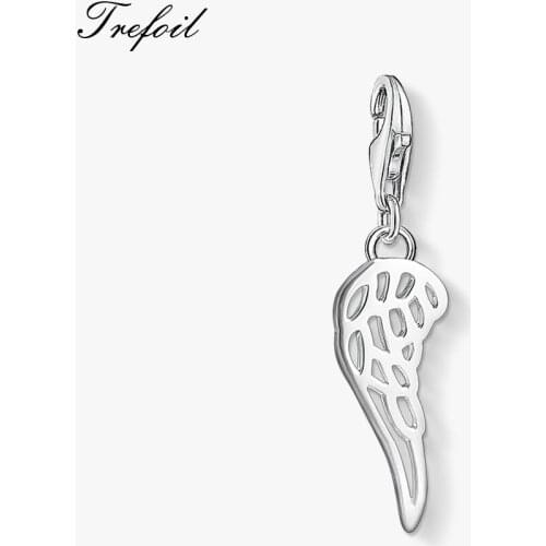 Hollow Wings Charms Pendant, 2019 Fashion Jewelry 925 Sterling Silver Trendy Gift For Women Men Fit Bracelet Necklace Bag