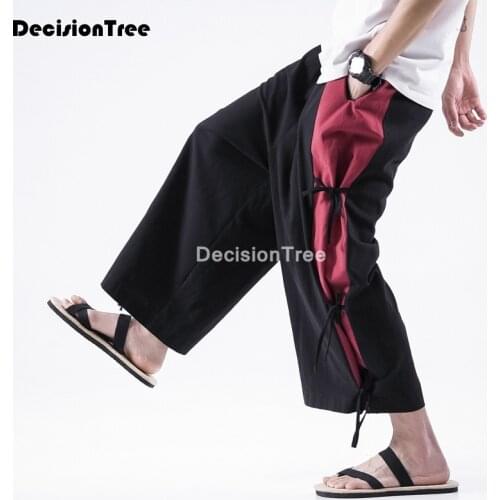 2021 casual cotton linen trousers male thick fleece harem pants men women warm jogger pants streetwear mens joggers trousers