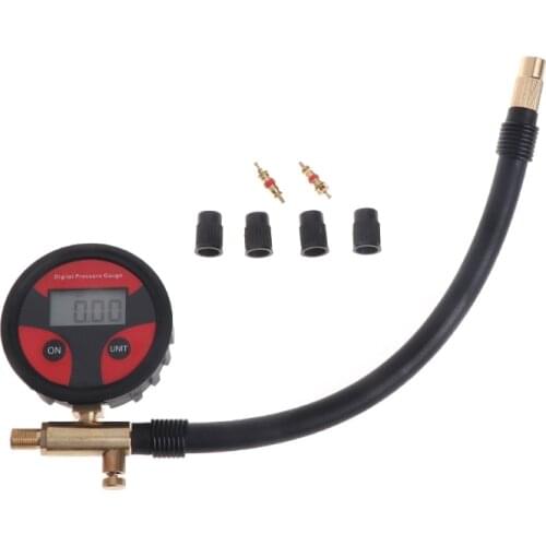QILEJVS 0-200PSI Digital Tyre Tire Air Pressure Gauge LCD Manometer Car Truck Motorcycle