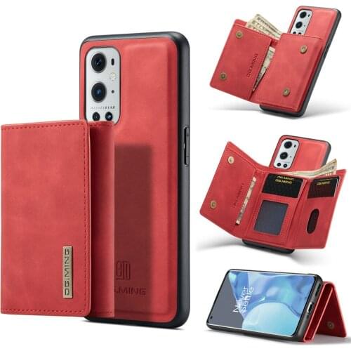 Luxury Leather Case For OnePlus 9 Pro 9R 9 Case Magnetic Wallet Phone Credit Card Shockproof Flip Slot Stand Cover