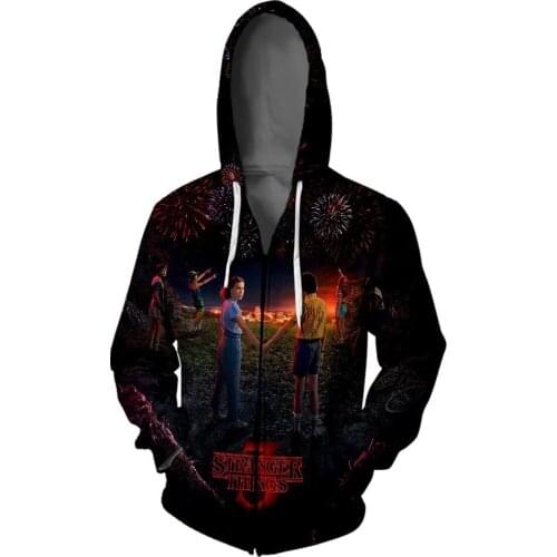 Fashion Stranger Things 3D Printed Men Hooded Hoodie Sweatshirt Fashion Graphic Hoodie Casual Streetwear Pullover Hoodie