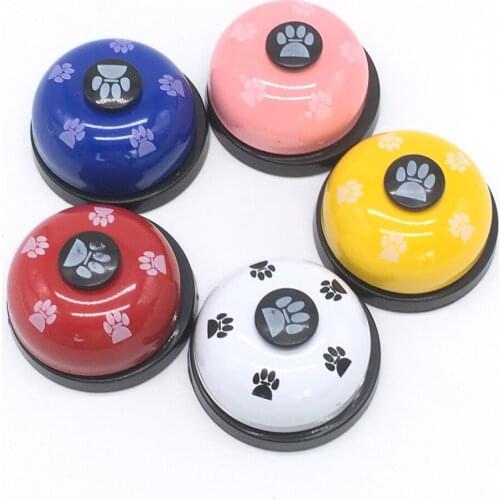 Footprint Dog Pet Call Bell Cat Feeding Ring IQ Training Interactive Toy Teddy Toys Eating Food Feed Reminder Called Dinner