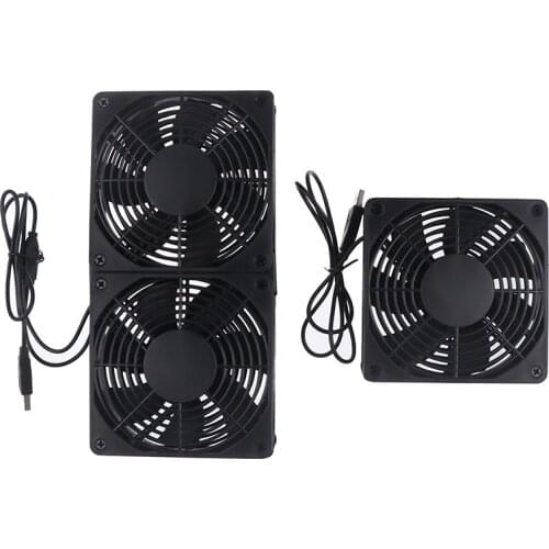 Usb fan Router Cooling Fan DIY PC Cooler TV Box Wireless Quiet DC 5V USB power 120mm fan W/Screws Protective net