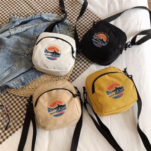 Japanese Canvas Women Bags 2020 New Casual Messenger Bag Harajuku Style Ulzzang Small Square Bag Literary Simple Shoulder Bag