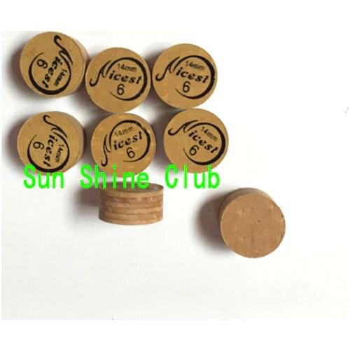 10pcs/lot Free shipping 2016 New Nicest Billiards Pool Cue Tips 14mm Brown Pigskin Cue tips for HOUSE CUES Billiards Accessories