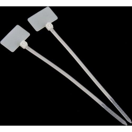 100pcs/lot Zip Ties Write Wire On RJ45 RJ12 Ethernet Power Cable Label Mark Tags Self-Locking Label Tie Network Cable #8797