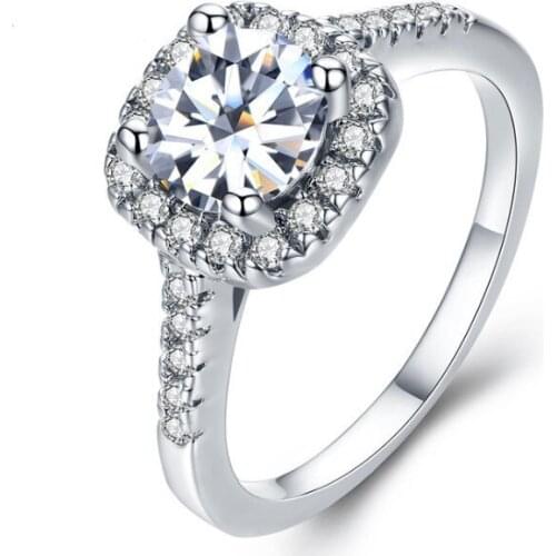 2021 Hot Sale Real Pave Setting Crystals from Swarovskis Plant Trendy Sale Authentic 925 Sliver Finger Ring Jewelry Fine