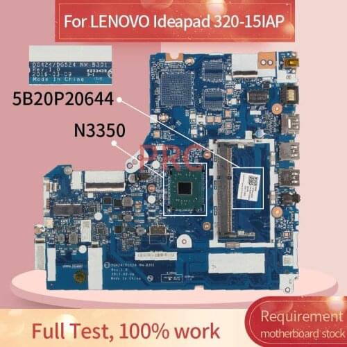 320-15IAP For LENOVO Ideapad 320-15IAP N3350 Notebook Mainboard NM-B301 DDR3 Laptop motherboard