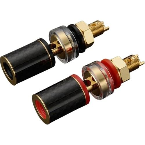 4PCS viborg audio BP-604G Carbon Fiberpure copper 24K gold Plated Speaker Amplifier Terminal Binding Post