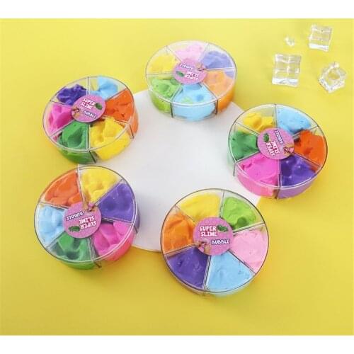 6 Colors Fluffy Slime Cloud Slime Soft Clay For Kids DIY Toys Children Education