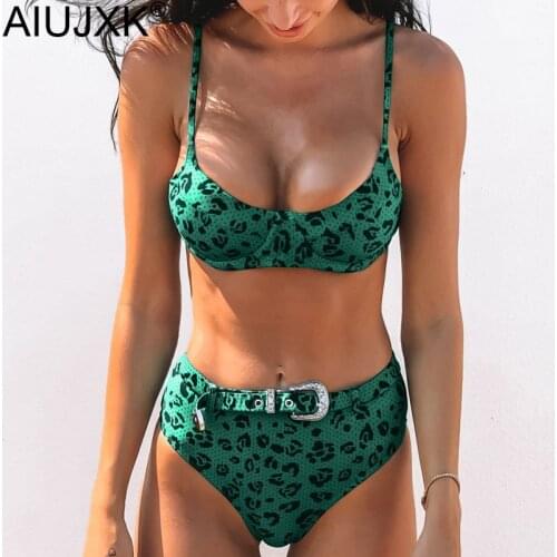 AIUJXK New Womens Underwire Push Up Bra Set Summer Lingerie Biquini Woman High Waist 2 Piece Swimsuit Female Bathing Suit