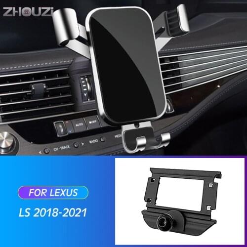 Car Mobile Phone Holder Mounts Stand GPS Gravity Navigation Bracket For Lexus LS350 LS500H LS 2018 2019 2020 2021 Accessories