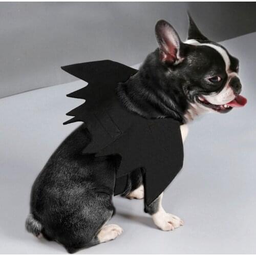 A Halloween Pet Dog Costumes Bat Wings Vampire Black Cute Fancy Dress Up Halloween Pet Dog Cat Puppy Costume