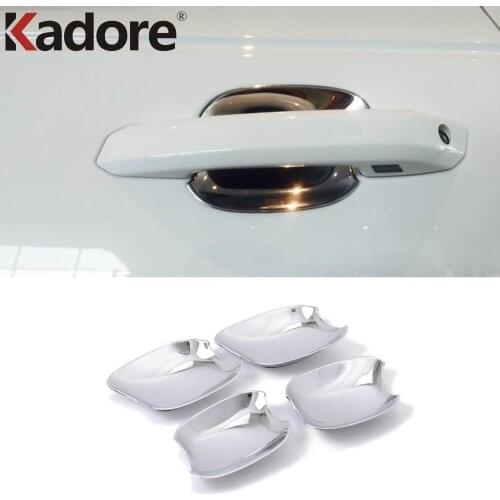 For Audi A4 Sedan B9/9L 2016 2017 ABS Chrome Side Door Handle Bowl Cup Cover Exterior Moulding Trims Car Styling