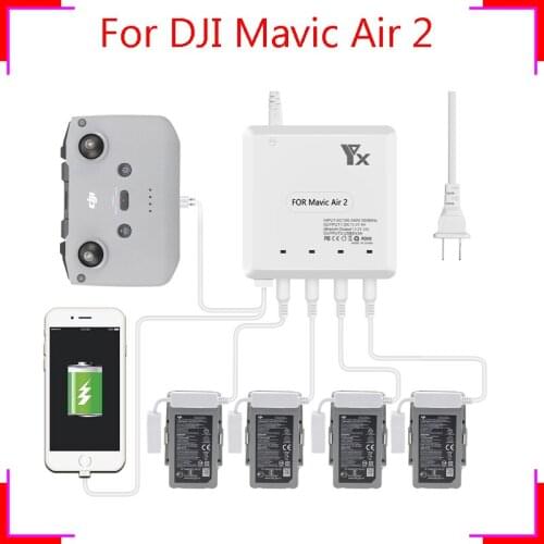 Drone Multi Battery Charger Camera drone accessory spare part for DJI Mavic Air 2 Intelligent Fast Charge Hub AC100-240V Battery