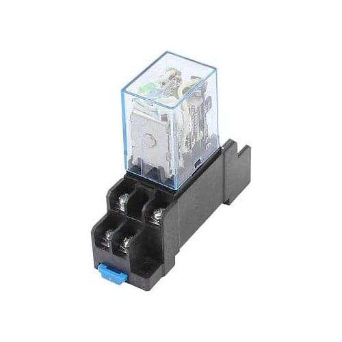 DC 12V 10A Coil Electromagnetic Power Relay Socket w DTF08A Base