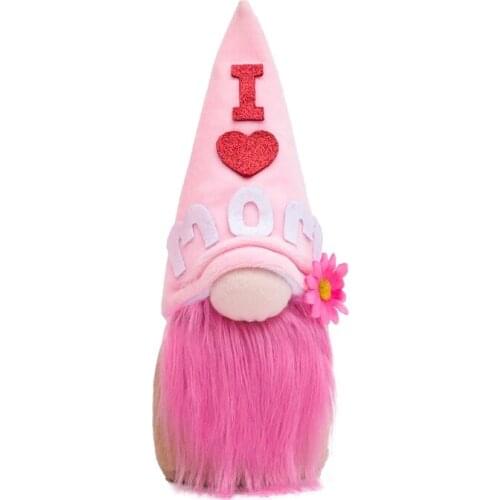 Mothers Day Gnome I Love Mom Flower Tomte Swedish Nisse Scandinavian Elf Dwarf M6CE