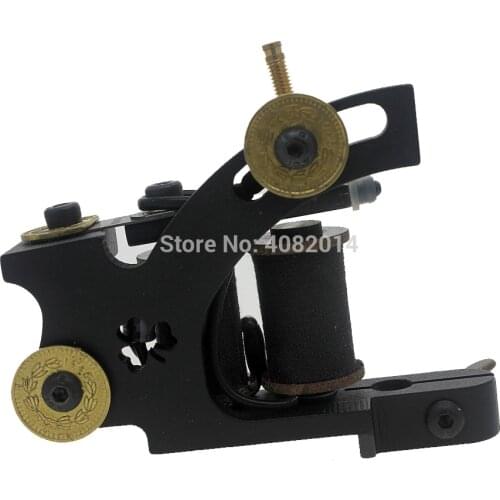 HOTTAITU Free Shipping 10 Wrap Coils Tattoo Machine For Liner Black Color Iron supplies